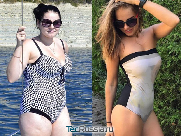 Анна Еременко до и после похудения