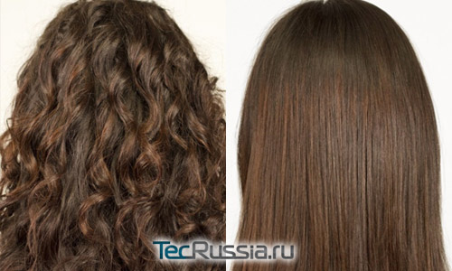 Кератиновое выпрямление волос – фото до и после 